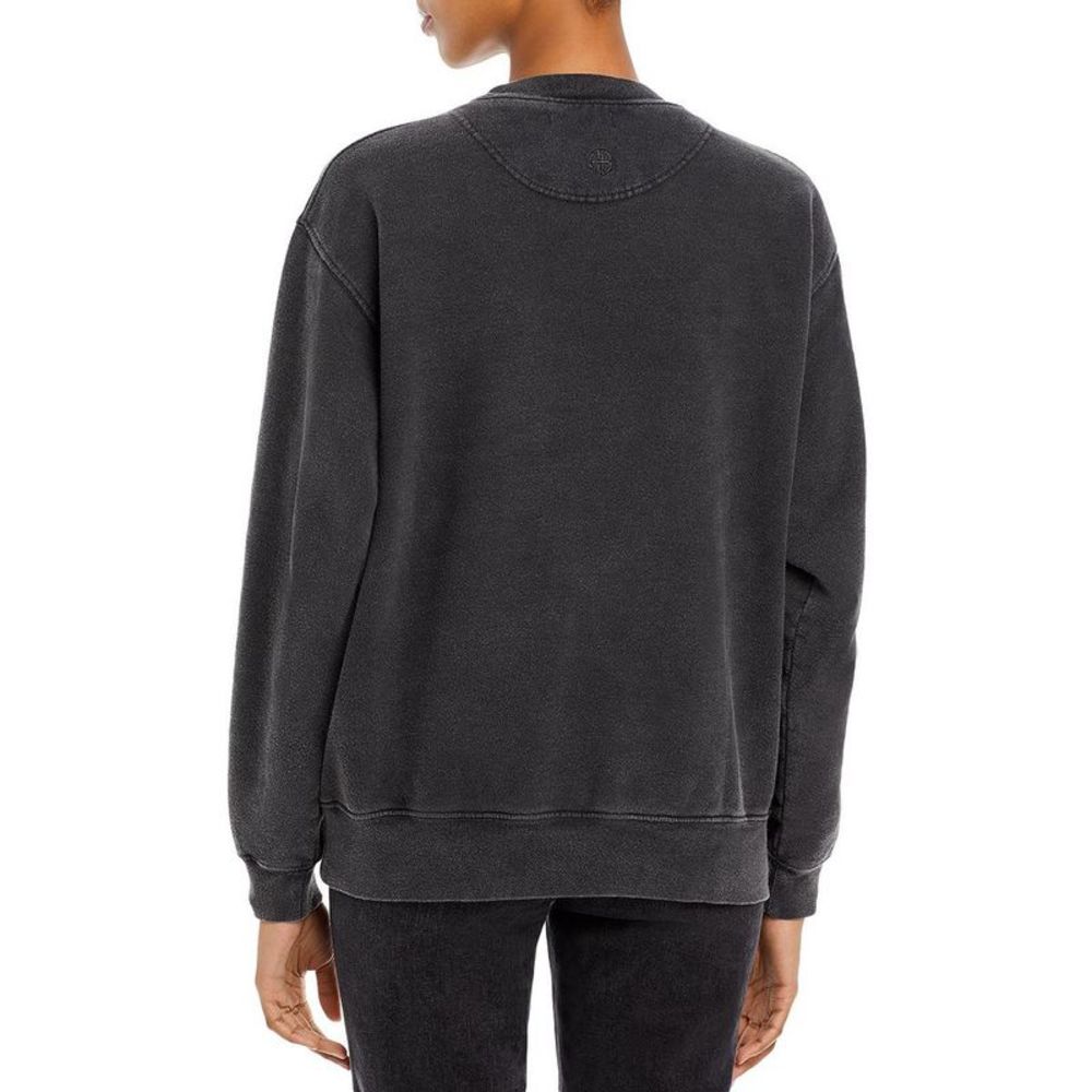 Anine Bing Womens Gray Organic Cotton Graphic Top Sweatshirt Shirt NWT - Picture 2 of 2